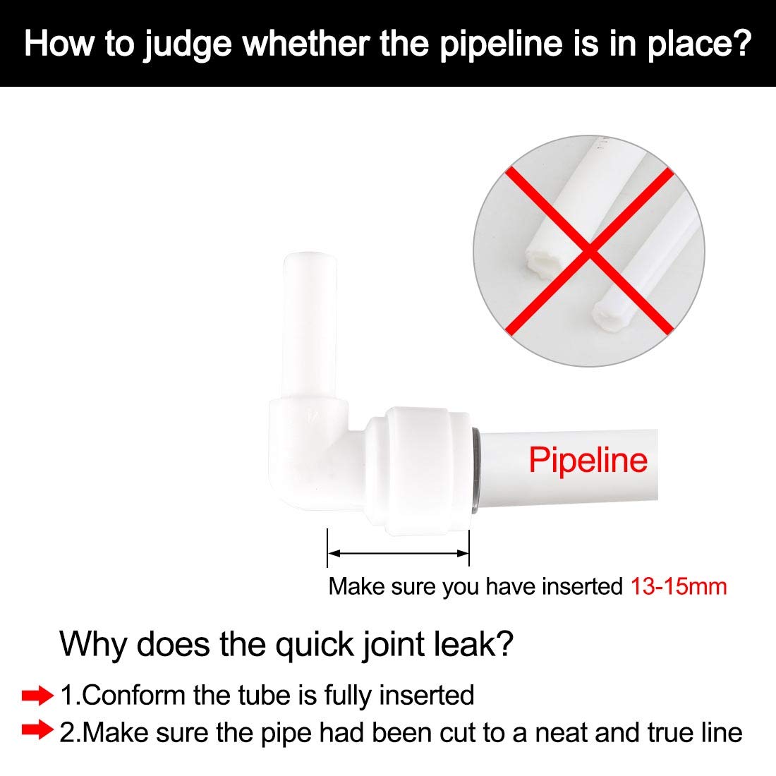 Amazon.co.jp: uxcell クイック接続 浄水器チューブ継手 プッシュイン